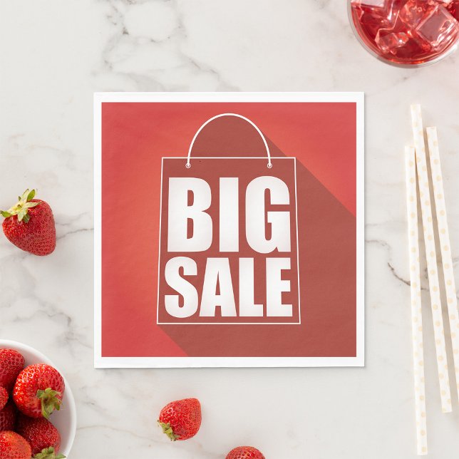 Big Sale Red Retail Bag Design Napkins (Creator Uploaded)