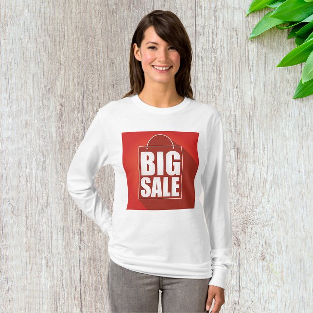 Big Sale Red Retail Bag Design T-Shirt (Creator Uploaded)