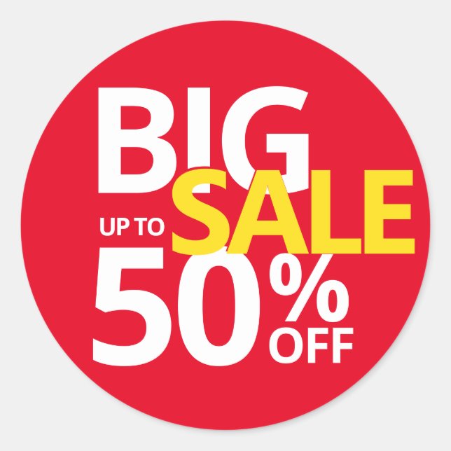 BIG SALE up to 50% OFF FIFTY Small Business Classi Classic Round Sticker (Front)