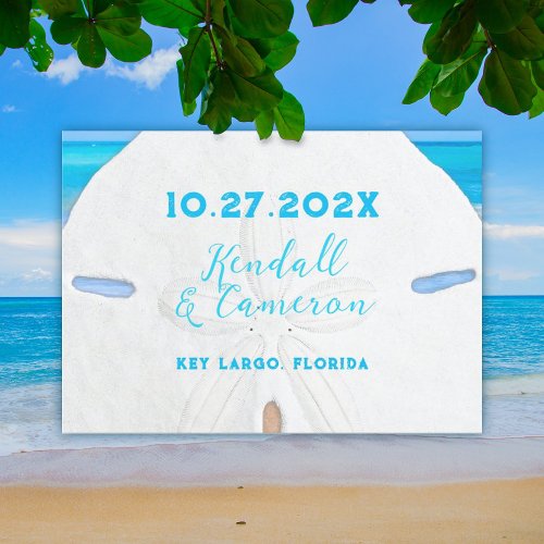 Big Sand Dollar Simple Save the Date Cards