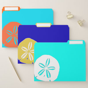 Big Sand Dollars Beach File Folders Set