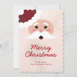 Big Santa Beard Flat Card<br><div class="desc">Check out this cute and silly Santa face! Send your family and friends a simple Christmas smile for the holidays.</div>