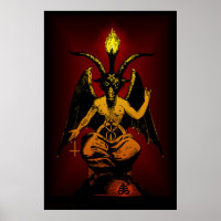 BIG Satanic Goat 24x36 Wall Art Poster