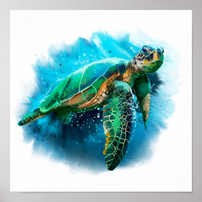 Big sea turtle poster (Front)
