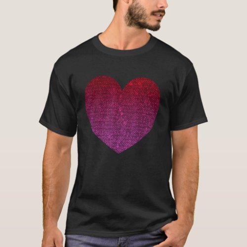 Big Sequin Heart Graphic T_Shirt