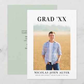 Big Serif Graduation Invitation
