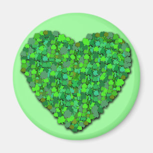 Big Shamrock Heart Magnet
