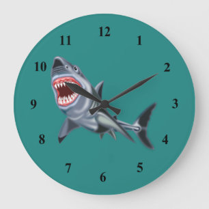Big Shark Large Clock