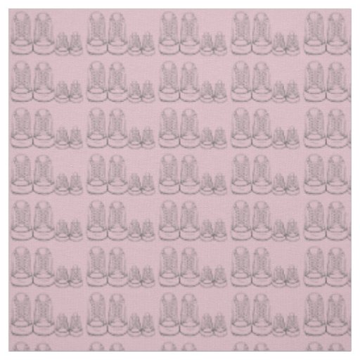 Big Shoes Little Shoes Pink New Mommy Baby Girl Fabric