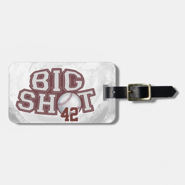Big Shot Baseball Luggage Tag (Front Horizontal)