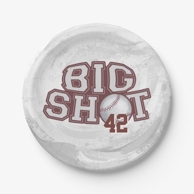 Big Shot Baseball Paper Plates (Front)