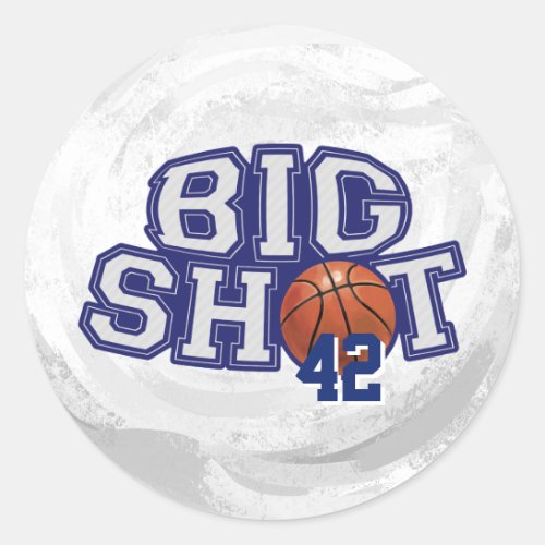 Big Shot Basketball Classic Round Sticker