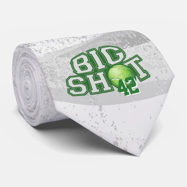 Big Shot Tennis Ball Neck Tie (Rolled)
