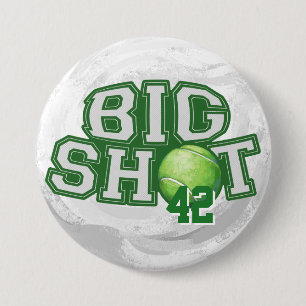 Big Shot Tennis Ball Pinback Button