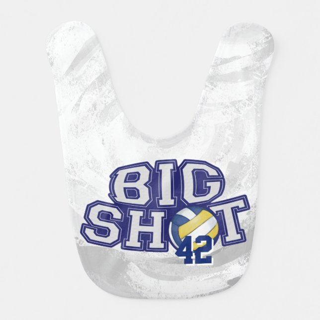 Big Shot Volleyball Baby Bib (Front)