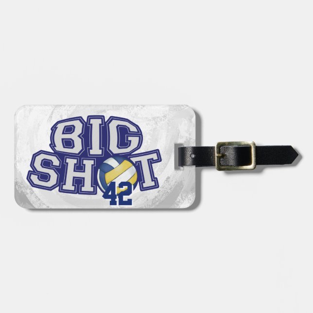 Big Shot Volleyball Luggage Tag (Front Horizontal)