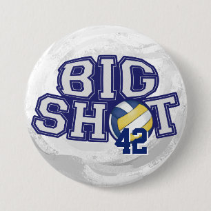 Big Shot Volleyball Pinback Button