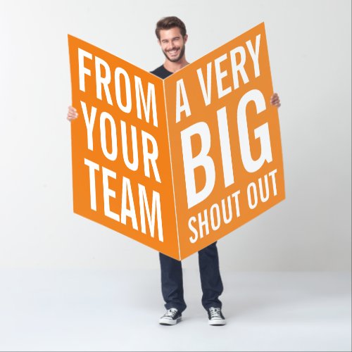 Big shout out from the team mega size greeting card