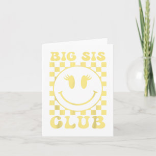 Big Sis Club Checkered Trendy Big Sister Tobe New Card