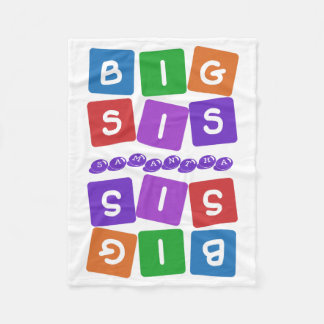 Big Sis custom name fleece blanket