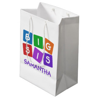 Big Sis custom name gift bags