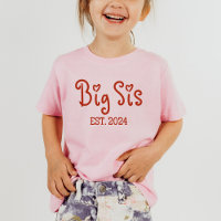 Big Sis Est 2024 Shirt | Cute Big Sister