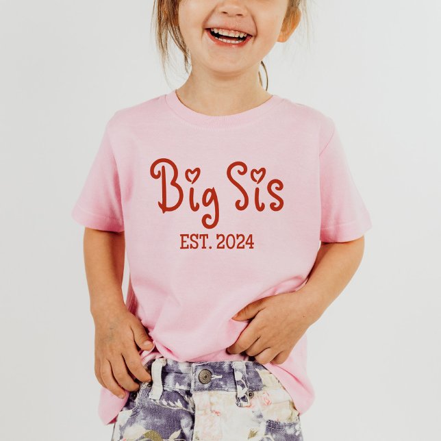 Big Sis Est 2024 Shirt | Cute Big Sister (Creator Uploaded)