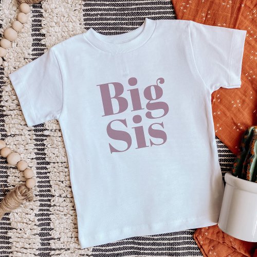 Big Sis  Mauve Matching Sibling Family Baby T_Shirt