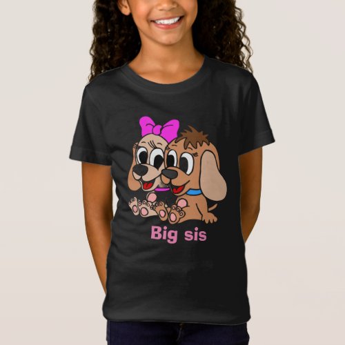 Big sis poodle puppy sibling appreciation day T_Shirt