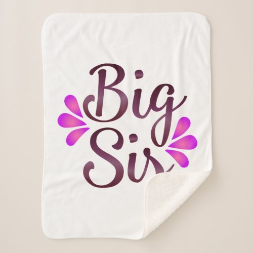Big Sis Sherpa Blanket