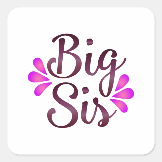 Big Sis Square Sticker (Front)