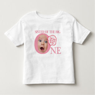 BIG SIS T for 1st birthday party PINK Toddler T-shirt