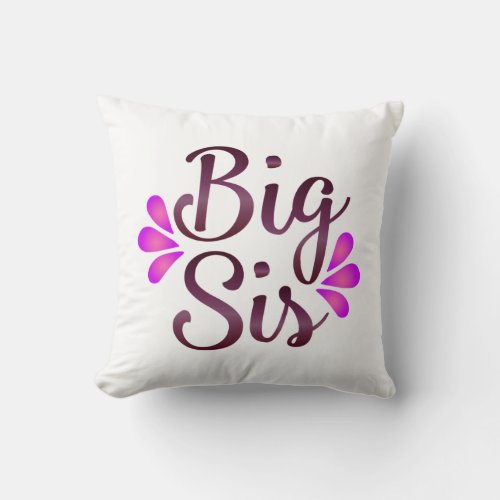 Big Sis Throw Pillow