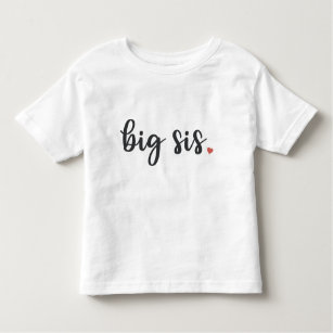 Big Sis With Heart Toddler T-shirt