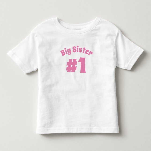 Big Sister #1 Customizable Toddler T-shirt (Front)