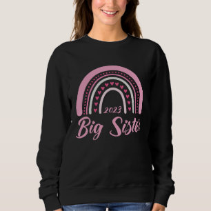 Big Sister 2023 Rainbow Older Girl Promoted To Big Sweatshirt