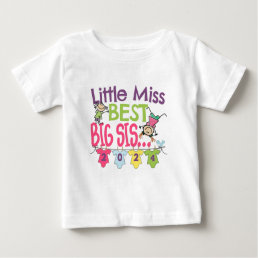 Big Sister 2024 - Little Miss Best Big Sis Baby T-Shirt