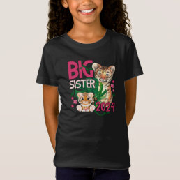 Big Sister 2024 - Tropical Jungle Tiger T-Shirt
