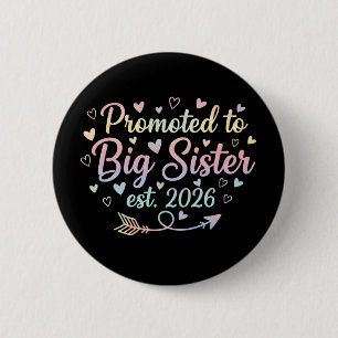 Big Sister 2026 Cute Matching Family Pregnancy Button