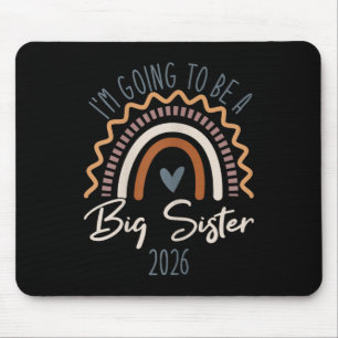 Big Sister 2026 Girls Rainbow Big Sis Sibling Mouse Pad