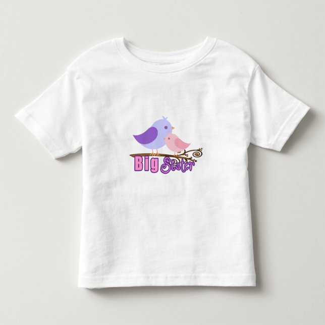 Big Sister-2 Birds on a branch Toddler T-shirt (Front)