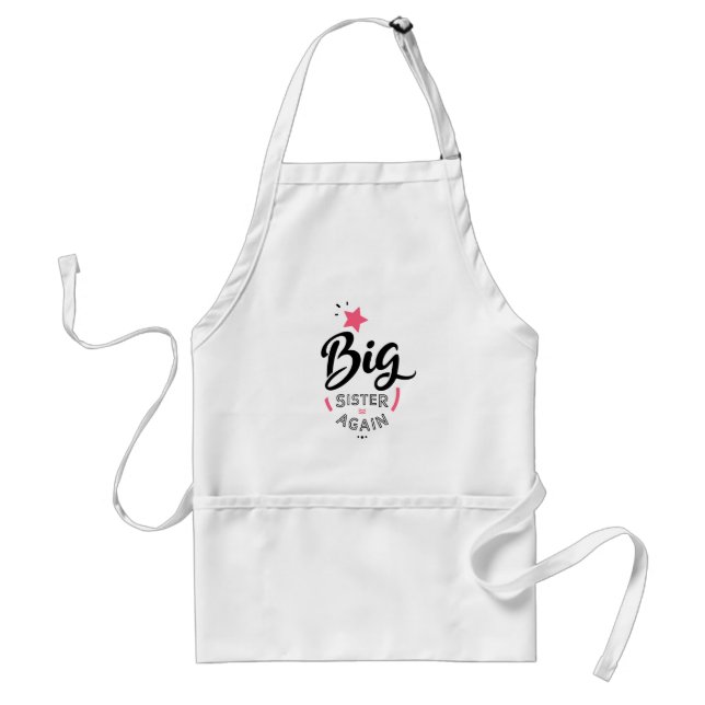 Big sister again adult apron (Front)