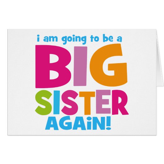 Big Sister Again Cards (Front Horizontal)