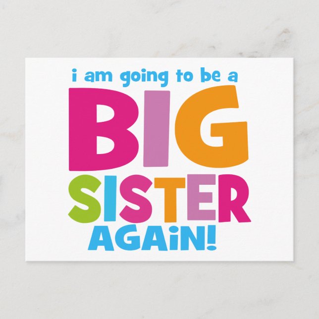 Big Sister Again Postcard (Front)