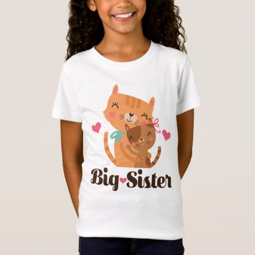 Big Sister Announcement Cute Cat T_Shirt