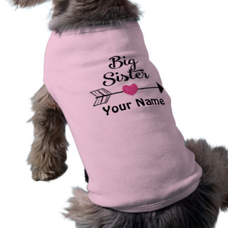 Big Sister Arrow Personalized Dog T Shirt