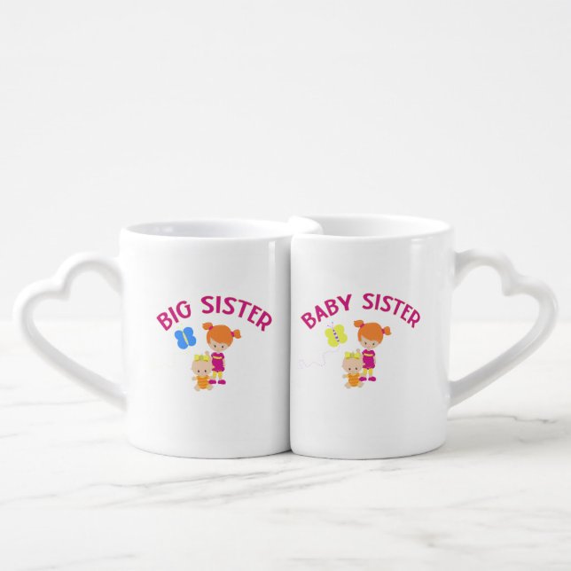 Big Sister Baby Sister Coffee Mug Set (Front Nesting)