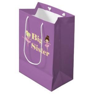 Big Sister Ballerina Sibling Medium Gift Bag