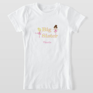 Big Sister Ballerina Sibling Personalized T-Shirt