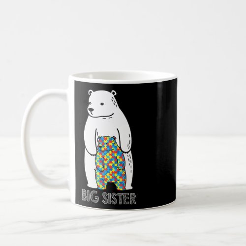 Big Sister Bear Autism Awareness  Coffee Mug